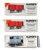 SLATER'S WAGON KITS 'O' GAUGE 1X 7032 BRAKE VAN & 2X 7041 7-PLANK WAGON KITS
