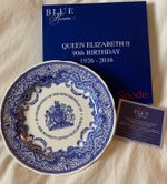 Spode Blue Room - Royal Commemorative Plate: Queen Elizabeth II 90th Birthday