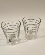 Motta Graduated Espresso Shot Glass 60ml x 2 made in Italy ????