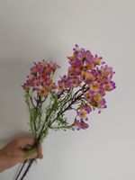 Wax Flowers Spray Purple L79cm