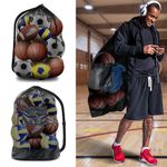 Extra Large Sports Ball Bag Mesh Soccer Ball Bags with Adjustable Shoulder Strap