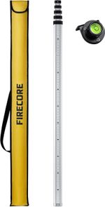 Firecor Measuring Rod 5M Metric Telescopic Grade Rod CM/MM w/ Bubble Level & Bag