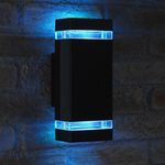 Auraglow Remote Control Colour Changing LED Double Up & Down Outdoor Wall Light