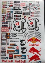 NO STOCK RC DECAL Vinyl STICKER SHEET 1/10th TRAXXAS 1/5th SCALE
