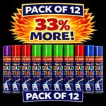 12 x Silly Crazy String Spray Halloween Purple Blue Green Yellow Pink Red 280ml