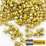 100PCS Gold Jingle Bells Mini Metal Craft Bells Christmas DIY Decoration Set UK