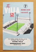 ASTON VILLA v BIRMINGHAM CITY League Cup Final 1963 *VG Cond Football Programme*