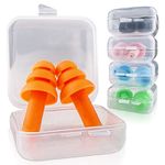 Ear Plugs 5 Pairs Soft Reusable Ear Plug for Noise Cancelling Sleep Swim & Work