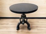 ANTIQUE INDUSTRIAL CAST IRON ADJUSTABLE CRANK TABLE – CIRCA 1920s