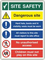 Construction Site Safety Signage - 5mm Plastic Sign - Building / Warning - SS3