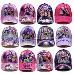 Girls Kpop Printed Baseball Cap Toddler Kids Adjustable Snapback Outdoor Sun Hat