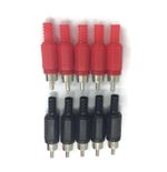 10X Phono / RCA Plugs Connectors Stereo (5 Red and 5 Black)