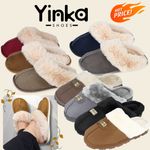 Ladies Girls Faux Suede Fur Lined Comfort Memory Foam Slip On Mule Slipper