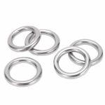 5pcs Boat Round Rings Stainless Steel 304 Seamless Welded O Type Hanging Ring