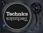 Technics Two Tone Blk/White Slip Mat 12" Vinyl Turntable DJ Slipmat 1210 / 1200