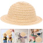 Weaving Craft Hat Ornament Mini Straw Woven Decor Imitation Knitting Hats