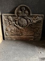 Antique Cast Iron Fire Back panel 