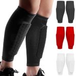 1 Pair Football Shin Pads Leg Sleeves Socks Shin Guard Socks with Honeycomb Pad