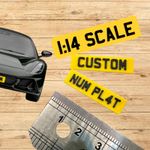 1:14 Scale Personalised / Custom Number Plates 3D Licence for RC Models UK 1/14