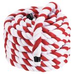 Tug of War Rope 1In*50Ft Natural Thick Cotton Rope Twisted Cotton Rope Red White