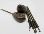 X10 3oz Inline Carp Fishing Lead for AVID SHORT Bag Stems Clay Sand Matt Green