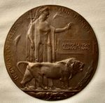 Plaque WW1. 15205. Lce. Sgt. Tizard. Royal Marine L.I. H.M.S. Hampshire casualty