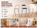 Heavy Duty Folding Bar Stool Space Saving Portable Breakfast Kitchen Home Chair