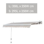 Garden Door Awning Retractable Canopy Electric Patio Shelter Remote Control