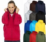 Ladies Loose Fit Hoodie Zip-Up Jacket Unisex Plus Size Women's *UK STOCK*