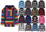 Mexican Baja Hoodies for Men/Women, Jerga Hooded Top, Festival Hoody Clothing