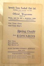 1946/47 Ipswich Town v Mansfield Town 7th April League Division III South