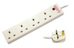 4 Way Anti Surge Spike Power Strip Protector Adaptor 2M Cable - SENT TODAY