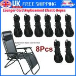 8Pcs Lounger Cord Replacement Elastic Ropes For Reclining Garden Lounger Chair