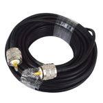 50ft RG58 PL259 Coaxial Coax Cable UHF male to male for CB Radio Antennas 50-Ohm
