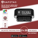 SafeTag Plug 4G GPS Tracker Bike Van Car Coach OBD II OBD 2 Tracker No Contract