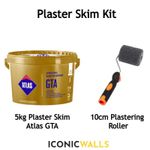 Atlas GTA 5KG Ready Made Plaster and Wall Filler 5kg with 10cm Roller