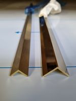 Brass Angle L Shaped Mirror Brush Polished Multiple Sizes and Lengths Available