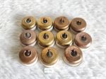 Antique Vitreous Brass Ceramic Electric Switch 11Pcs Lighting Collectible EC136