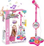 Vibbang Kids Microphone And Stand, Kids Microphone and Stand Adjustable,Kids Ka