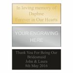 Engraved Plate Gold Silver Black Self-Adhesive Plaque for Nameplates &Frames