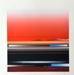 1981 Tetsuro Sawada Orig Signed Huge serigraph Print - Untitled