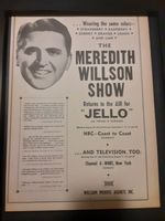 Meredith Willson Show Rare Original Promo Poster Ad Framed!
