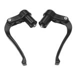 2Pcs Bicycle Brake Levers Set Bar End MTB Aero Bar Triathlon TT Time Black