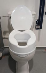 Raised Toilet Seat with Lid  Secure Locking Toilet Seat for Elderly - 2 Sizes