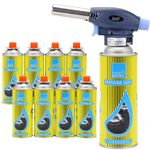 Butane Gas Blow Torch Burner Flamethrower Camping Welding BBQ Tool Auto Ignition