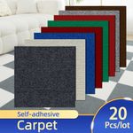 20PCS Self-Adhesive Carpet Tiles 30×30cm DIY Peel & Stick Floor Squares