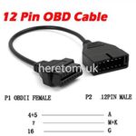 New 12 Pin to OBD2 16 Pin Interface Diagnostic Adapter Cable Plug for GM Vehicle