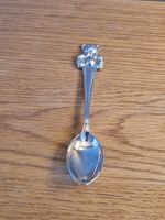 Silver-plated teddy bear child's spoon.
