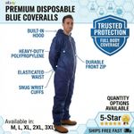 Disposable Coveralls Hooded Painters Protective Overalls Paper Spray Boiler Suit