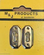 Escutcheon 38mm x 18mm Electro Brass Key Lock Cover Cabinet Lock Cover + Screws